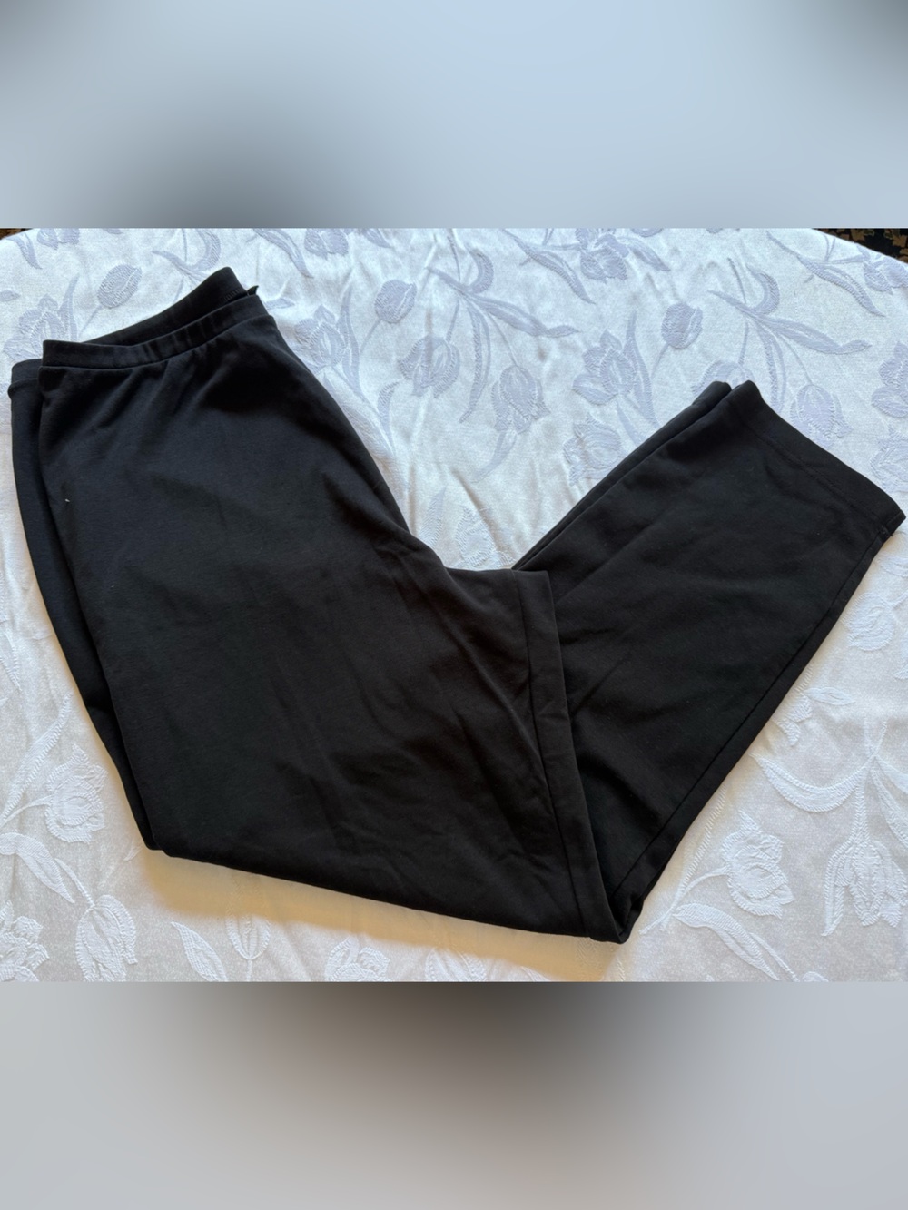 Avenue Black Stretch Pants Winter Weight straight leg